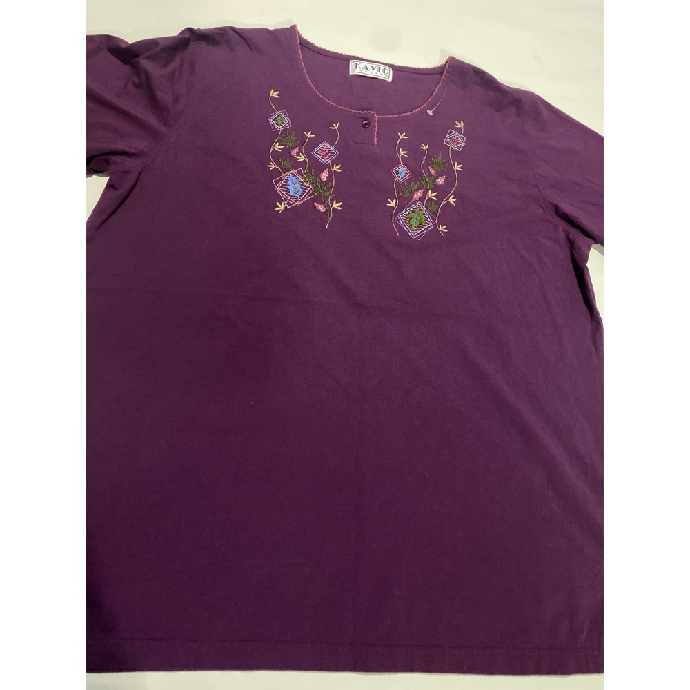 VINTAGE KAVIO DESIGNS Womens Blouse Purple size XL